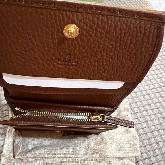 Gucci Denim and Leather Horsebit 1955 compact Wallet - Picture 12 of 13